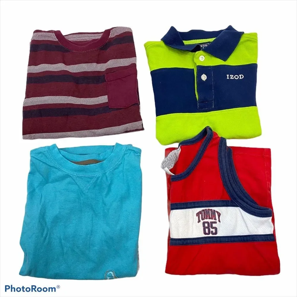 Mixed Lot of 4 Boys Size 6 Shirts Tank Polo & Tees